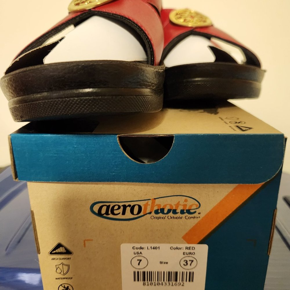 Aerothotic Sandals / Size  7 / Red - Picture 2 of 5